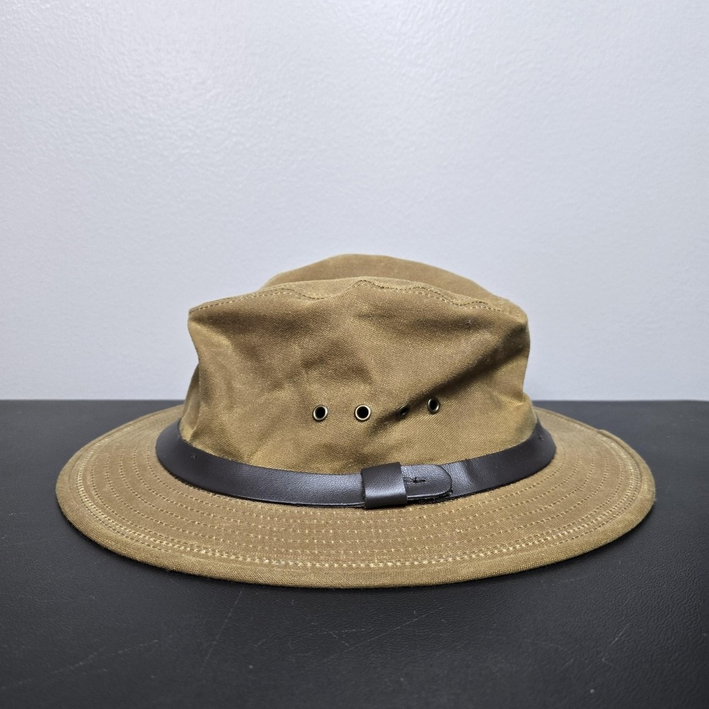Filson Hat Mens M Brown Tin Packer Boonie Wide Brim Canvas Made USA Outdoors NEW - Picture 2 of 9
